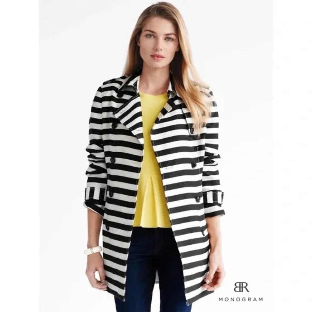 Banana Republic Monogram Striped Trench